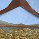 TS Couture Mustard Yellow Lace Long Sleeve Peplum Satin Mermaid Formal Gown NWT Photo 4