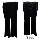 Good American Black Velvet Flare Pant Plus Size 3XL Holiday Cocktail Party Photo 1