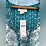 Maeve Anthropologie  teal chiffon mini dress size small Photo 6