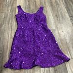 Gunne Sax Vintage  by Jessica McClintock purple sparkle Dress 3/4 Photo 1