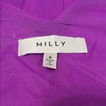 Milly  Vibrant Purple Silk Blend Double V Neck Sleeveless Tank Top Blouse - Sz 6 Photo 12
