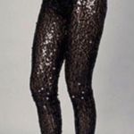 Custo Barcelona  Black Sequins Mid Rise Legging Size large Photo 1