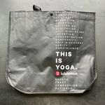 Lululemon  Reusable Bag Tote Snap Closure Large Size 16x14x6.5" Black & White. Photo 0