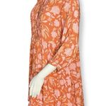 Petal and Pup  Floral Arden Dress Babydoll Size 6 Orange Pink Pinktuck Shell Button Photo 3