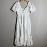 Cleobella  Ashlyn Organic Cotton Dobby Midi Dress Women's Small White Flowy NWOT Photo 7