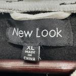 New Look Varsity Hoodie Jacket XL Black White Letterman Preppy Y2K Skater Sporty E-Girl Photo 2