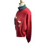 Gopher Sport Vintage 80’s/90’s Country Farm Style Red With Green Turtleneck Pull Size L Photo 4