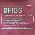 FIGS  Burgundy Casma Three-Pocket Scrub Top Size XS Photo 4