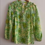 Lilly Pulitzer New  Elsa Top Long Sleeve Top Limoncello Sunbelievable Women’s XS Photo 2