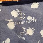 Lands' End Lands’ End Long Sleeve Rash Guard Swim Tee – Blue & White Floral – Size XL (18) Photo 1