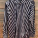 Hugo Boss Blue Striped Button Down Longsleeve Photo 0
