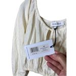 We Wore What  Linen Blend On/Off Shoulder‎ Tie Front Top Size XS Photo 4