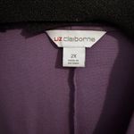 Liz Claiborne Plus New Long Sleeve Open Front Stretch Cardigan Purple 2X Photo 2