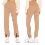 N: Philanthropy Front Zip Joggers Sweatpants in Camel Tan Size M Photo 2