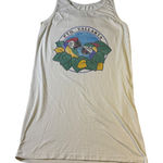 Womens Puerto Vallarta Tank Top Sleeveless Parrot Graphic Beige Sun Dress VTG Tan Size L Photo 0