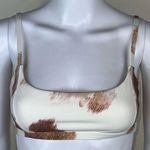 We Wore What  Cowhide Cami Bra Top in Beige Multi Photo 0