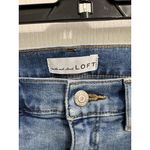 Loft The Skinny Jeans Women’s Size 29/8 Medium Wash Distressed Raw Hem Denim Photo 3