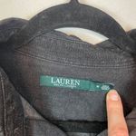 Ralph Lauren Lauren Women's M Gray Long Sleeve Denim Shirt Dress Belted Photo 3