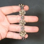 Flower Bead Stretch Bracelet Floral Bloomcore Silver Photo 1