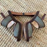 Coach Daria Platform Sandals Heels Olive Green 9.5 Photo 3