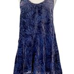 Free People Ellie mini dress, studded purple blue burnout velvet tiered babydoll Photo 2
