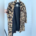 LITA By Ciara Plush Faux Fur Armour Animal Print Coat Wildcat XXS NWOT Tan Photo 2
