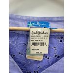 Fresh Produce Cover Up Women Medium Periwinkle Blue Eyelet 3/4 Sleeve NWT Photo 6