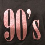 Hot & Delicious  cropped sweatshirt with heavy studs & 90s glitter graphic size L Photo 2