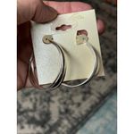 Bold Elements Triple Silver Hoop Earrings NWT Photo 1