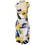 Karen Millen  floral print crisscross strap halter stretch cotton dress size 8 Photo 8