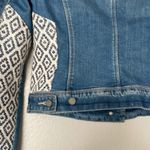 Paige Mosaic Tile Vermont Raffia Jean Denim Jacket Size Small Photo 8