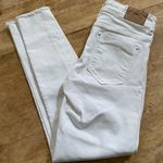 ZARA  Women’s Size 2 Original Jeans Denim Wear White Skinny Jeans W/ Raw Edge Hem Photo 1