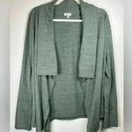 Splendid Open Front Cardigan Cotton Blend Soft Heather Green Womens Size Medium Photo 2