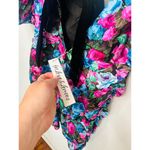 NWT For Love & Lemons Purple Blue Floral Back Tie Marley Mini Dress Small Photo 5