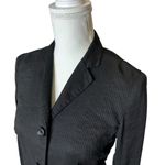 Theory  Pinstripe Blazer Jacket Linen Blend Black 4 Photo 2