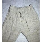 Free People Beige Striped Pants With Drawstring Size S Photo 3