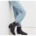 Free People Free People Billy Western Boots Size 8.5 Buckle Studs Pointed Toe Black Photo 5