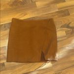Lanston women suede front slit congac small skirt western concert‎ Photo 1