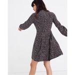 Madewell  • Balsam Tie-Neck Dress in Starry Night black silk bow mini pleated Photo 16