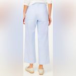 J.Crew Light Blue/white cotton striped cropped Wide Leg Pants.Size Petite30.NWT Photo 1