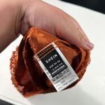 SheIn Orange Floral Embossed Silky Lace Trim Corset Silhouette Crop Tank Top L Photo 3