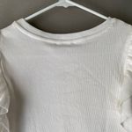 ZARA sz L ruffle sleeve ribbed crop tank top NWT Photo 7