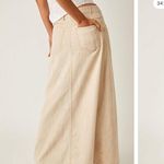 Free People We The Free Come As You Are Corduroy Maxi Slit Skirt in Cream - 4 Photo 1