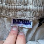 Vintage Erika & Co. Cotton Elastic Waist Drawstring Shorts Size Small Tan Photo 3