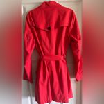 Lands' End Lands’ End Women’s Crimson Dawn Cotton‎ Blend Harbour Trench Coat Size Large Photo 2