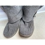 UGG : Classic Cardy Gray Winter Boot - Fold Over Gray Knit Boots Photo 1
