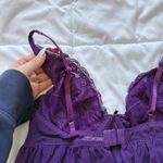 Vtg 90s Babydoll Dress Nightgown Chemise Purple Womens Medium Lingerie Sexy Y2K Photo 12