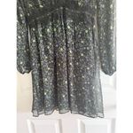 ZARA  XS Floral Lace V Neck Long Sleeve Mini Dress Photo 4