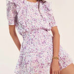 Love Shack Fancy Natasha Mini Dress, Purple Iris Photo 0