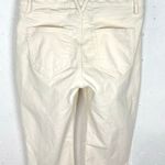 Vineyard Vines  Womens Straight Crop High Rise Corduroy Pants Raw Hem Ivory 26 Photo 6
